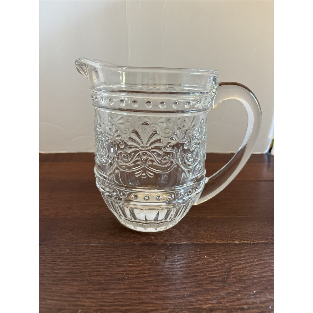 The Pioneer Woman Cassie Clear Embossed Pitcher 44‎ oz Special Edition